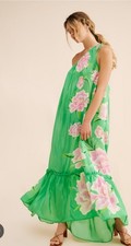 Farm Rio XS ruffled hem maxi dress