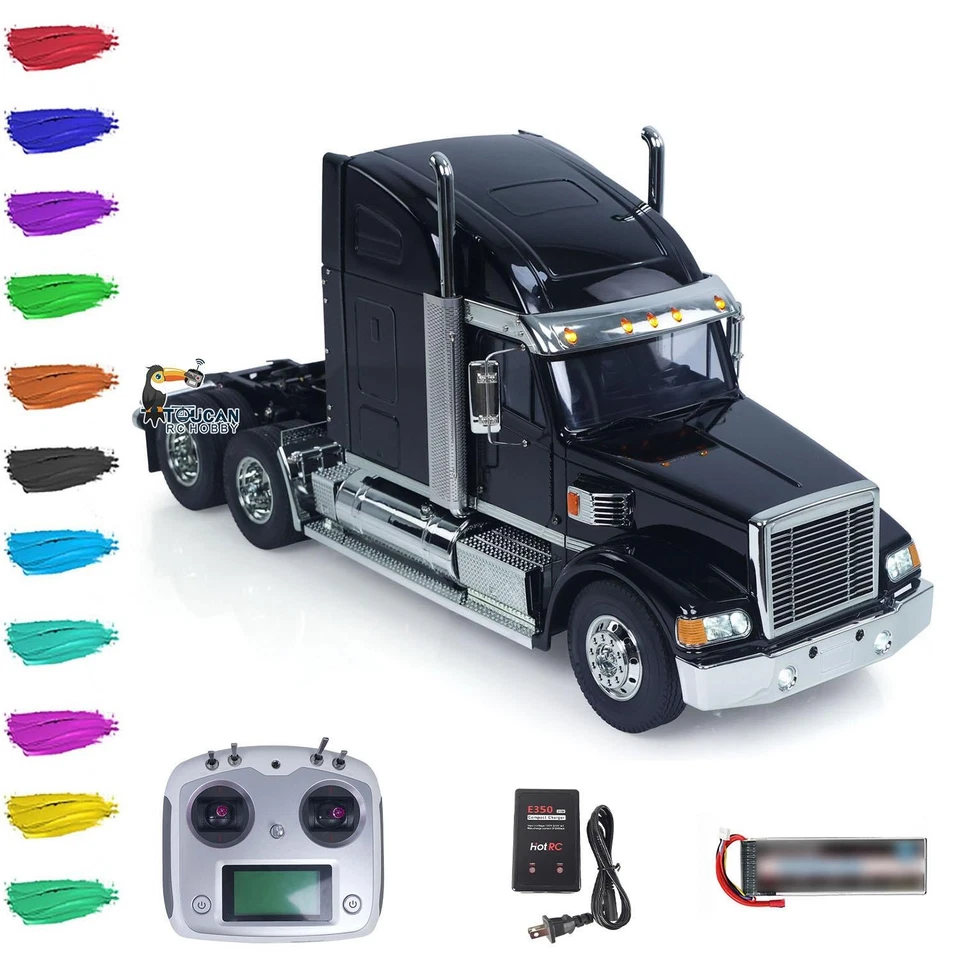 Customized DIY TAMIYA Knight Hauler 6*4 1/14 RC Tractor Truck I6S Radio Battery - Image 4 of 4