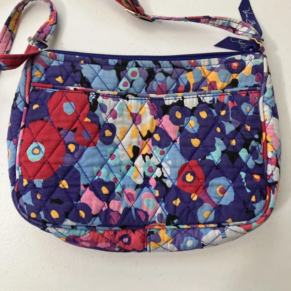 Vera Bradley синий / фиолетовый / красный / желтый Va Va цветок наплечная сумка сумочка - Изображение 3 из 4