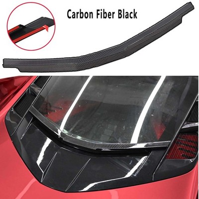For Chevy Corvette C8 Z06 and E-Ray Carbon Pattern Rear Window Spoiler Tail Wing
