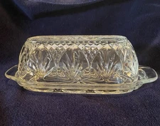 Anchor Hocking Glass Butter Dish with Lid Vintage. Perfect!! USA