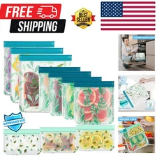 10 Pack Multi-Purpose Reusable Bags - Food Storage, Travel, & Home Organization