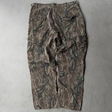 Vintage 90s Mossy Oak Treestand Camo Cargo Pants Brown Hunting Realtree Style