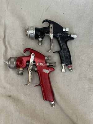 #ad DeVilbiss PROLite amp; EXL HVLP Paint Spray Guns Lot Auto Body Paint Sprayers Used $349.99