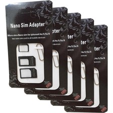 5-Pack 4-in-1 SIM Adapter Kit für Nano, Micro und Standard Karten – Einfach u...