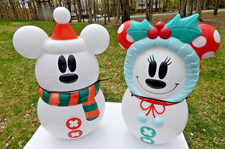 Lowes Disney Magic Holiday Mickey  Minnie Mouse Lighted Blow Mold Yard Decor 21