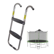 Trampoline Ladder 2 Step, 220Lbs Capacity, Trampoline Ladder with Horizontal ...