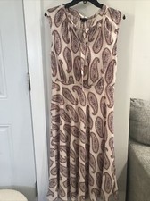 Ann Taylor MIDI Dress Paisley 6 Romantic Empire Waist