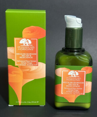 Origins Mega Mushroom Relief Resilience Advanced Face Serum 1.7 oz / 50ml nib