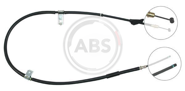 Left Handbrake Cable A.B.S. K14057 for Hyundai Amica/Atos/Atoz (98-08)