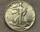 1939AU walking liberty half dollar