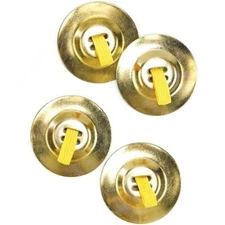 Finger Cymbals Costume Accessory 2 Pair Golden Metal Music Musical Elastic Adult