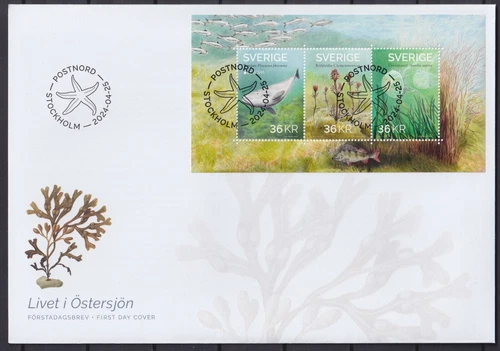 Sweden 2024 Europa CEPT, Underwater Fauna and Flora FDC