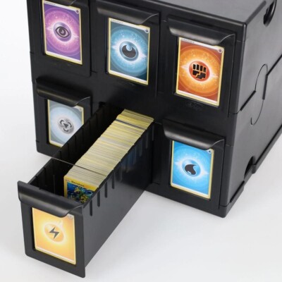 BCW Card Box Bin 6 Drawers Hold 1000+ Gaming / 700 Sports Cards Plastic Catalog