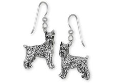 Schnauzer Earrings Jewelry Sterling Silver Handmade Schnauzer Earrings SN8-E