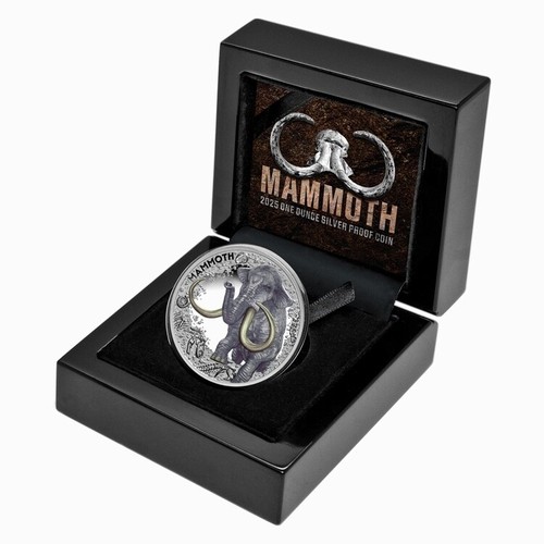 Niue 2025 COLUMBIAN MAMMOTH Ice Age Not Woolly $1 Oz Pure Silver Color FULL OGP - Picture 3 of 8