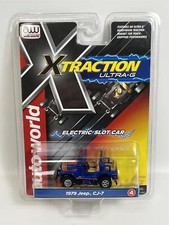 Jeep CJ-7 1979 Blue HO Scale Slot Car X Traction Auto World SC368-4