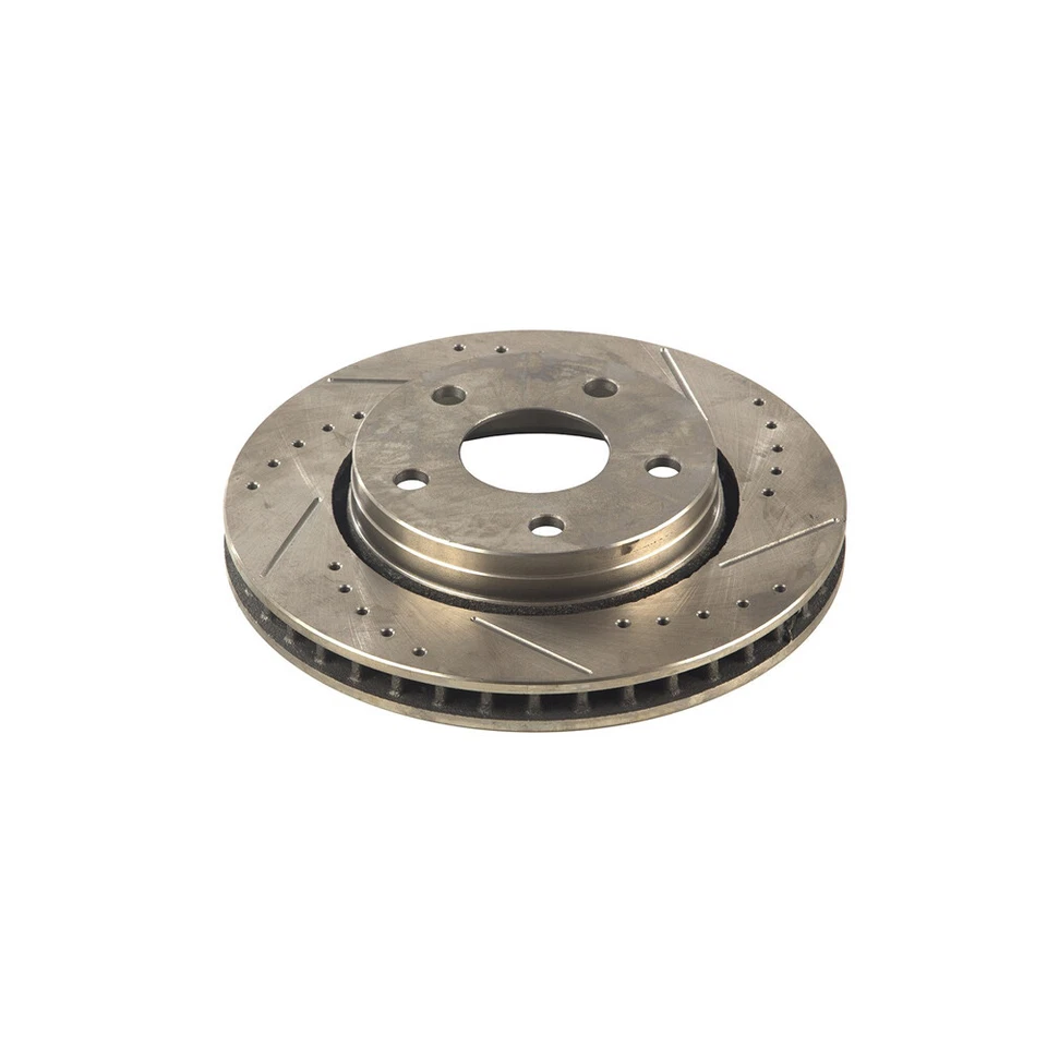 Alloy USA Front Brake Rotor Drilled Slotted 12" Pair Jeep Wrangler JK 2007-2018 - Image 2 of 3