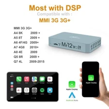 Mr12volt Wireless CarPlay Android Auto Video Fits Audi A6 Q5 Q7 MMI 3G OEM Mic