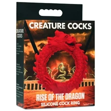 Creature Cocks Rise of the Dragon Silicone Cock Ring Red - Penis Cock Enhancer