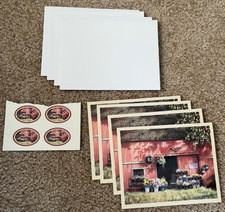 4 Lang Co. Flower Barn Deluxe Notecards Seals Paul Landry Floral Cards 1995