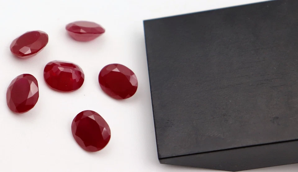 Ruby Opaque Oval AAA Rated Lab Created Ruby Opaque Loose Gemstone9x11 to 16x22mm - Image 4 of 4