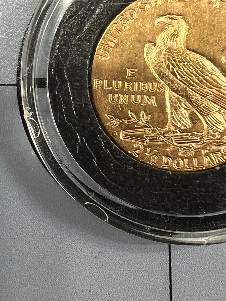 1925 D $2.50 Dollar United States Indian Head Quarter Eagle Gold Coin $2 1/2 - Image 4 of 4