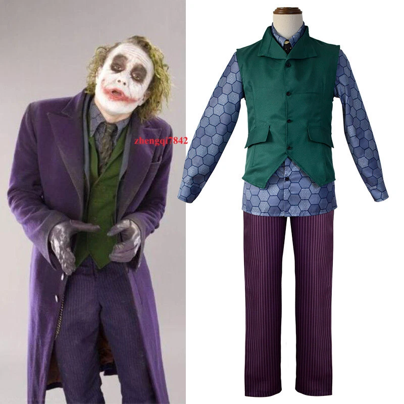 Movie The Dark Knight Joker Cosplay Costume Mens Halloween Party Fancy Outfit - Image 3 of 4