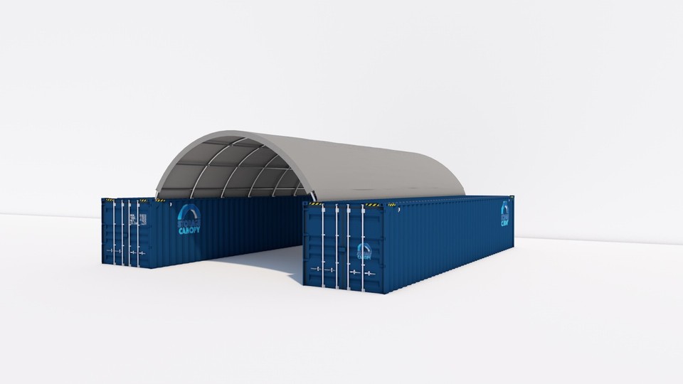 20W40L6.5H SHIPPING CONTAINER COVER ROOF KIT BUILDING CONEX BOX SHELTER