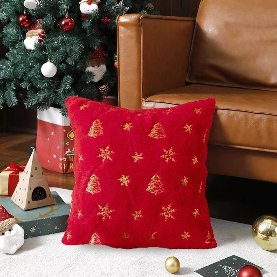 Christmas Pillow Covers, 1PCS 45x45cm Christmas Sofa Case Throw New F8