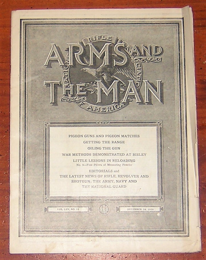 Vintage Dec 1918 NRA Magazine ARMS & MAN Featuring Pigeon Guns-image
