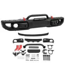 Front Bumper W/O Sensor Hole For Jeep Wrangler JK Rubicon 2007-2018 10th Style