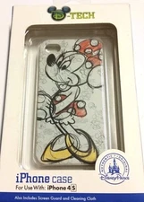Disney Parks Red Black Minnie Mouse Sketch iPhone 5/5S Cell Phone Case Drawings 