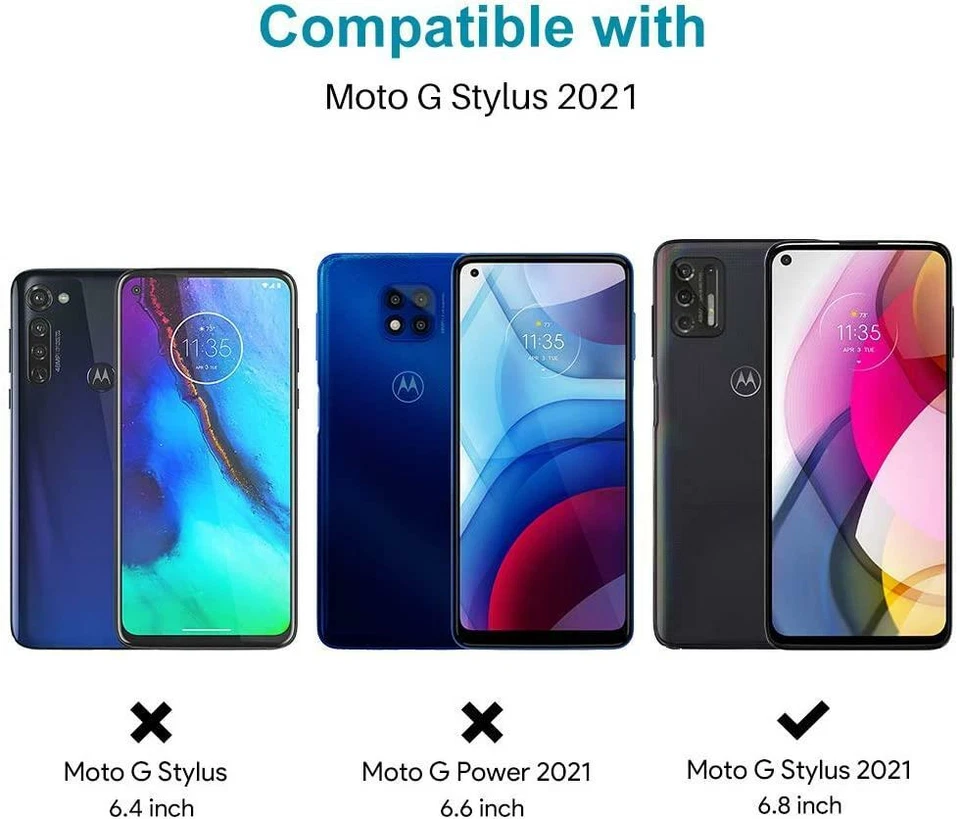 para Motorola Moto G Stylus 5G 2021 Protector de pantalla de privacidad de vidrio de cobertura completa Foto 2 de 4