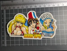 Hook-Ups Sticker Decal – Trio of Anime Pin-Up Girls with Attitude, Retro Art