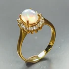 Fashion jewelry ring Natural Opal Ring 925 Sterling Silver Size 6.5 /R471884