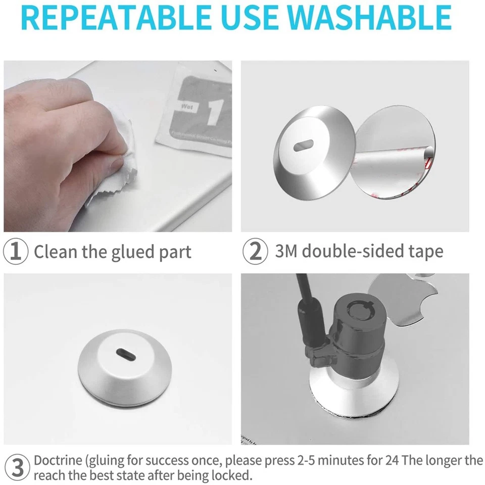 Anchor Plate Adhesive Security Plate with Slot for Cables to Lock Down8938 - Image 2 of 4