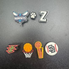 Sports Themed Shoe Charms lot of 7