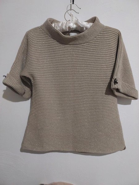 Damen Brunello Cucinelli Pullover Silber Baumwolle 36
