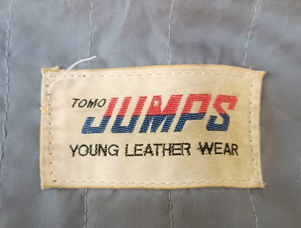 MENS VINTAGE TOMO JUMPS LEATHER JACKET SIZE S - Image 2 of 4