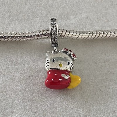 Hello Kitty Silber Charm mit gelber Herz Anime S925