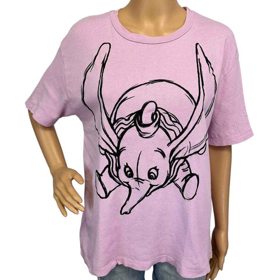 Zara Disney RARE Dumbo Timothy Q. Mouse Cotton T-Shirt Purple Size S - Image 4 of 4