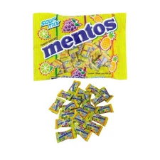 100Tablets Mentos Sour Mix Chewy Dragees Candy Pineapple Grape Lime Flavour 270g