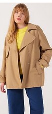 QVC DENIM &CO CENTIGRADE SIZE MEDIUM LT BEIGE SHORT TRENCH COAT BNWT