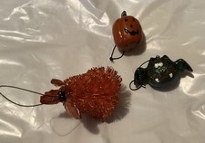 Halloween Assorted Hanging Decor Ornaments 3 Count Jack-O-Lantern, Bat