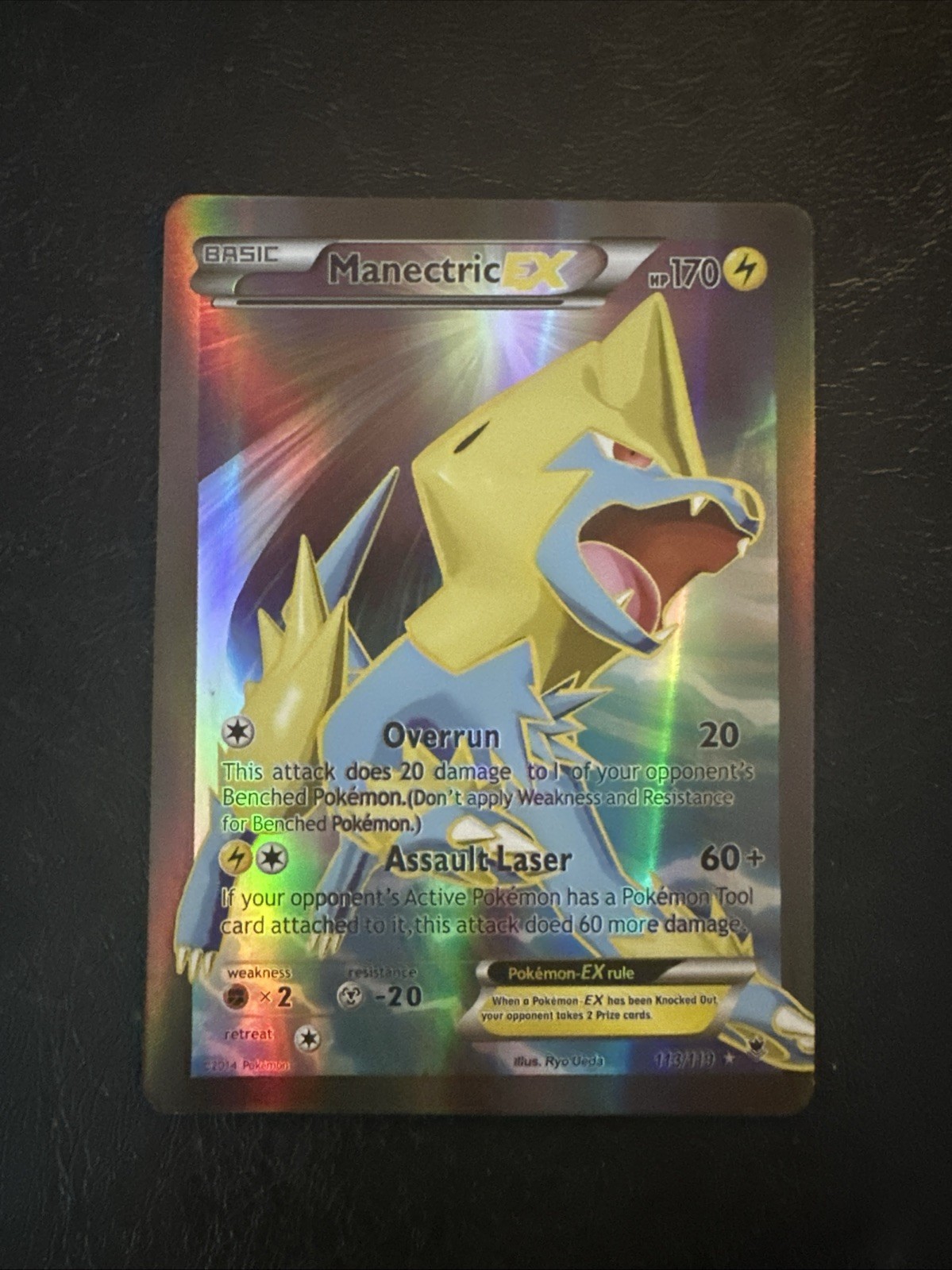 Pokémon TCG Card XY Phantom Forces Manectric EX 113/119 Ultra Rare Pokemon