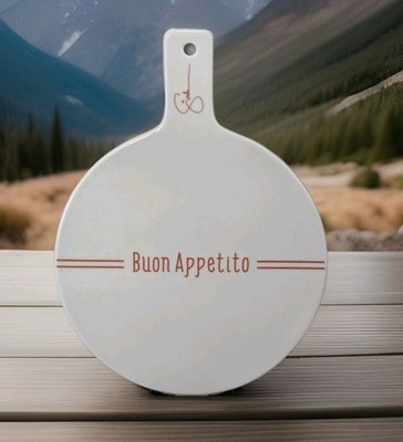Giada De Laurentiis BUON APPETITO Serving & Cheese Plate W/ Handle WHITE NEW