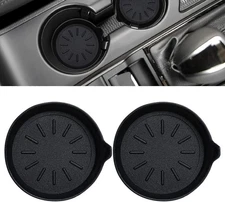 Car Coasters 2Pack Silicone Non-Slip LEORAY Cup Holder Insert Auto Interior