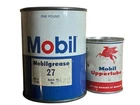 Vintage Socony  Oil Mobilgrease 27/Mobil Upperlube Tin Can (New Old Stock) NOS