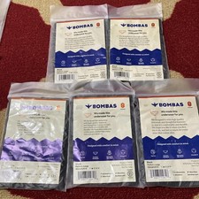 Bombas Women's black Seamless Hipster Underwear Size M 6-12 New 5 pack